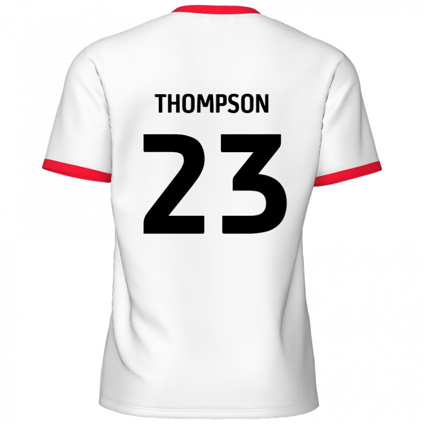 Dětské Louis Thompson #23 Bílá Červená Domů Hráčské Dresy 2024/25 Dres