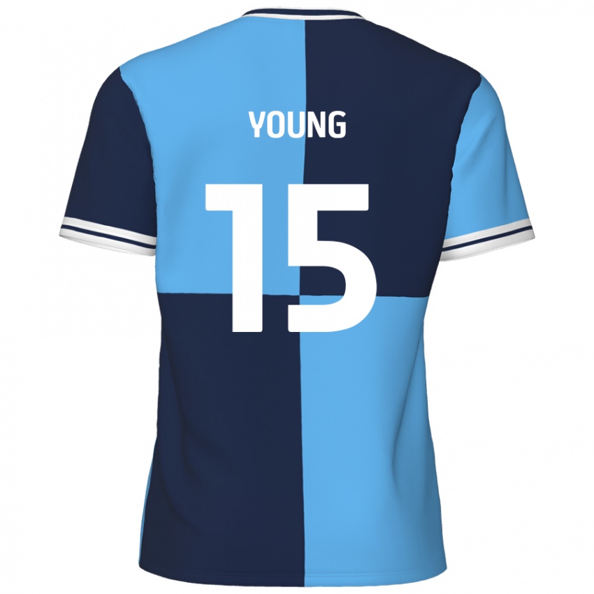 Dětské Jack Young #15 Nebeská Modrá Tmavě Modrá Domů Hráčské Dresy 2024/25 Dres