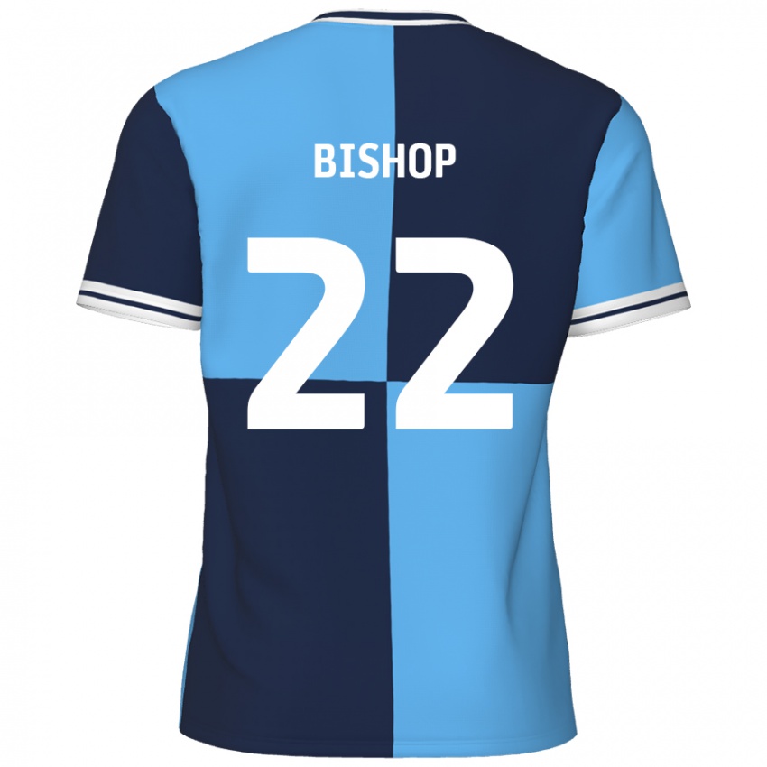 Dětské Nathan Bishop #22 Nebeská Modrá Tmavě Modrá Domů Hráčské Dresy 2024/25 Dres