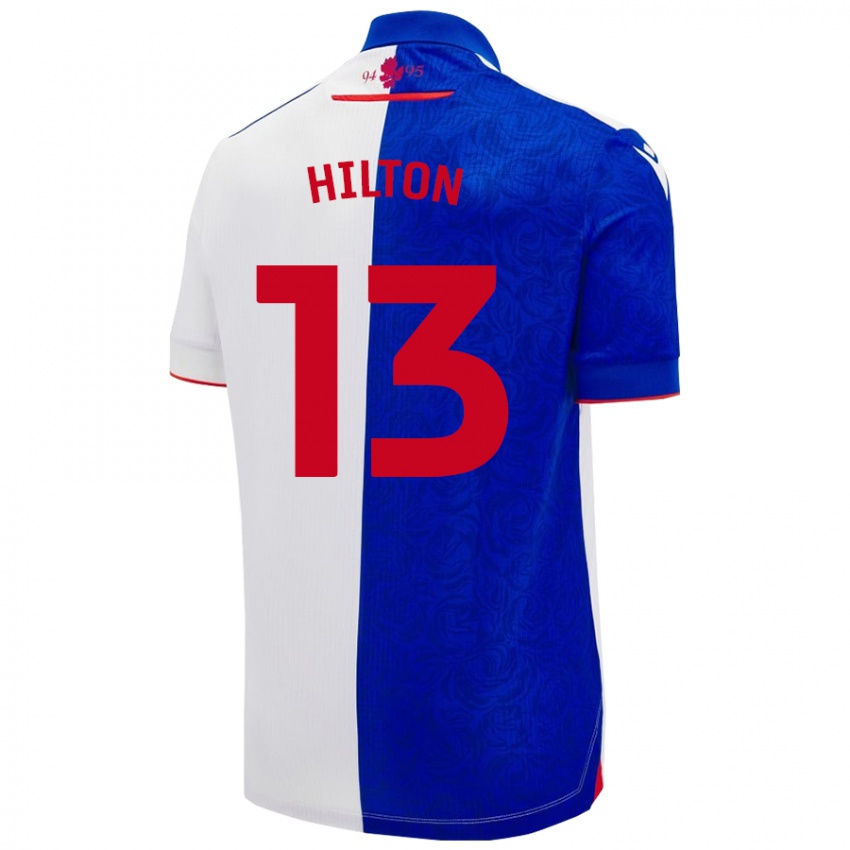 Dětské Joe Hilton #13 Nebesky Modrá Bílá Domů Hráčské Dresy 2024/25 Dres