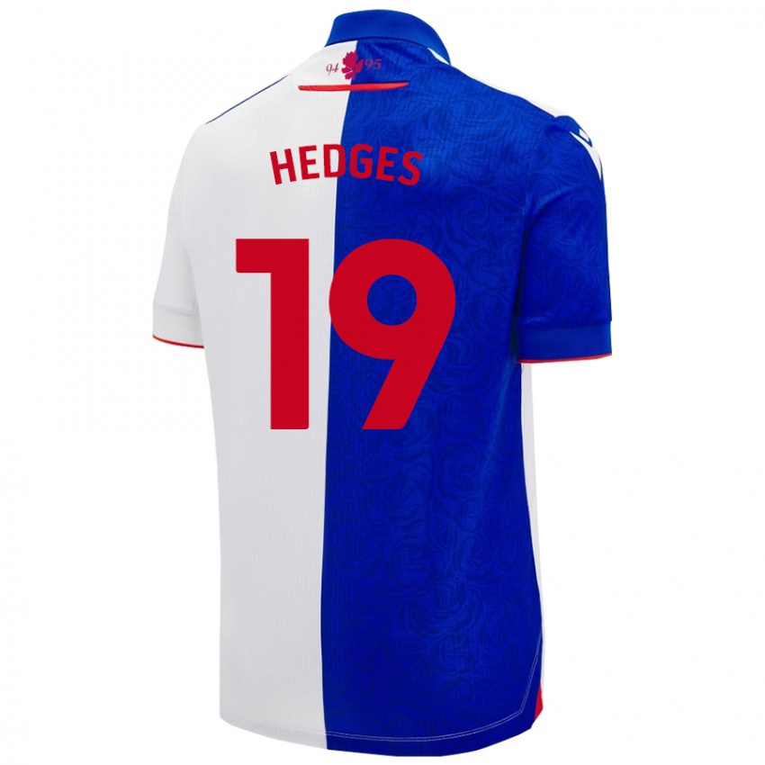 Dětské Ryan Hedges #19 Nebesky Modrá Bílá Domů Hráčské Dresy 2024/25 Dres