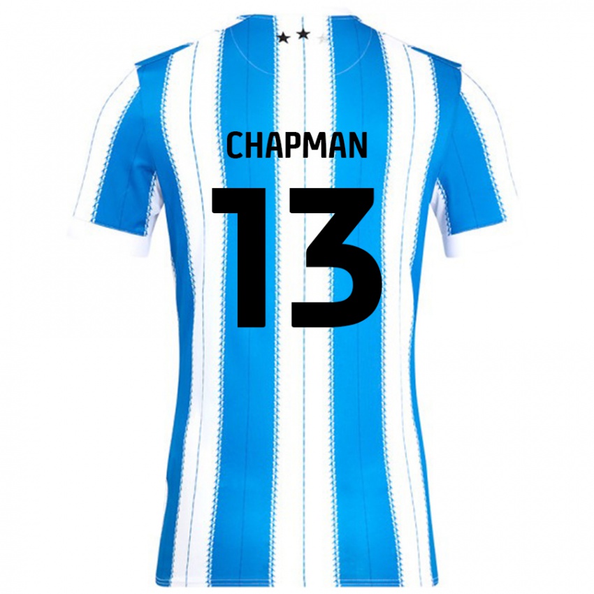 Dětské Jacob Chapman #13 Modrá Bílá Domů Hráčské Dresy 2024/25 Dres