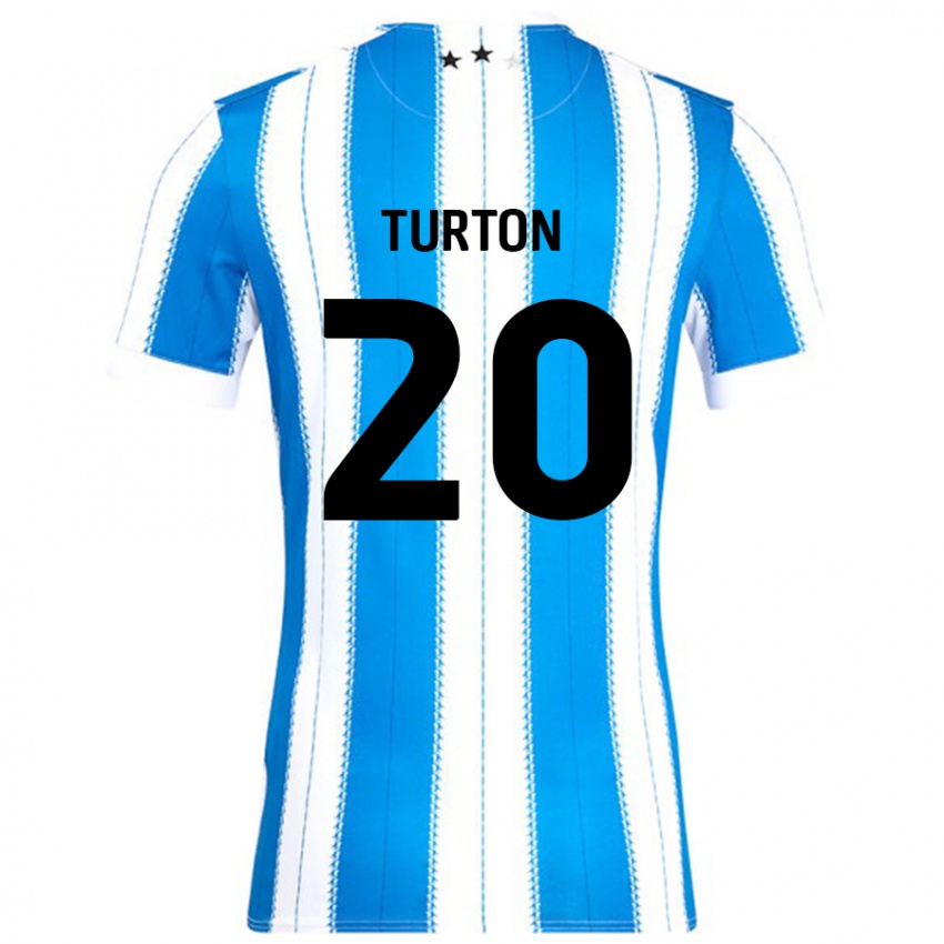 Dětské Ollie Turton #20 Modrá Bílá Domů Hráčské Dresy 2024/25 Dres