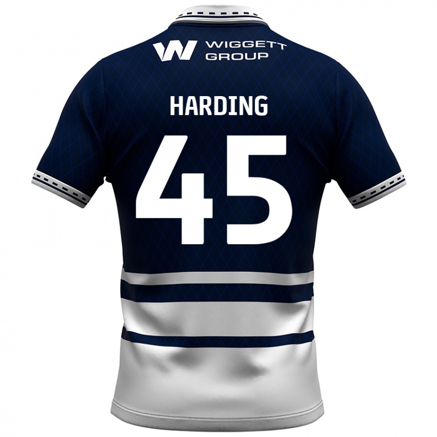 Dětské Wes Harding #45 Námořnická Modrá Bílá Domů Hráčské Dresy 2024/25 Dres