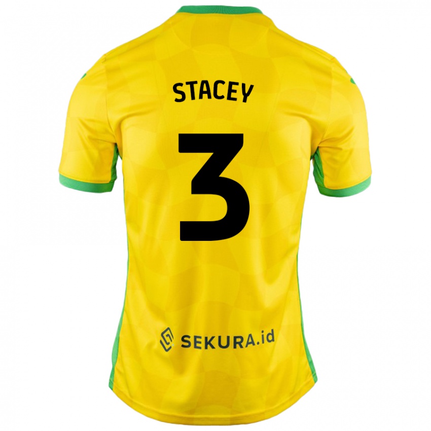 Dětské Jack Stacey #3 Žlutá Zelená Domů Hráčské Dresy 2024/25 Dres