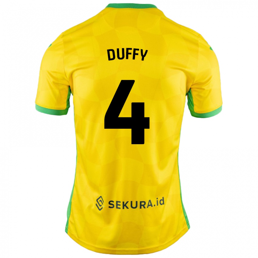 Dětské Shane Duffy #4 Žlutá Zelená Domů Hráčské Dresy 2024/25 Dres