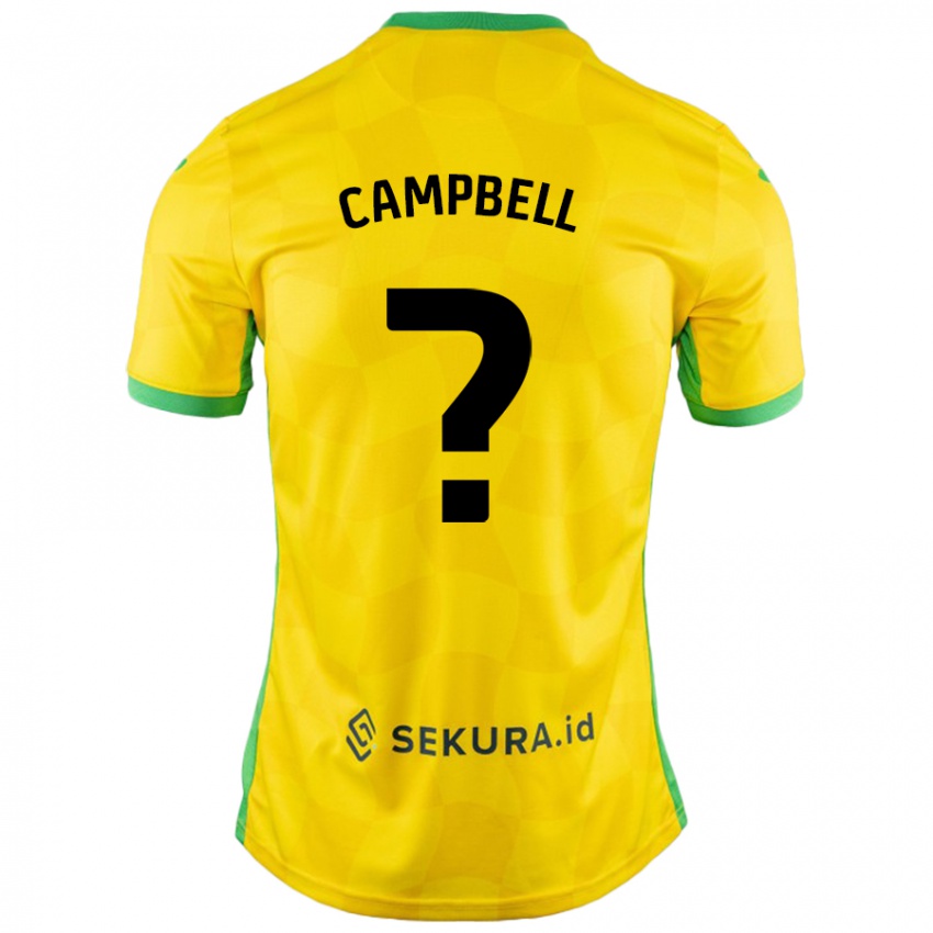 Dětské Brandon Campbell #0 Žlutá Zelená Domů Hráčské Dresy 2024/25 Dres