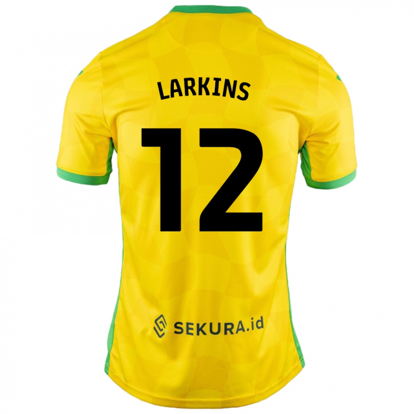 Dětské Anna Larkins #12 Žlutá Zelená Domů Hráčské Dresy 2024/25 Dres