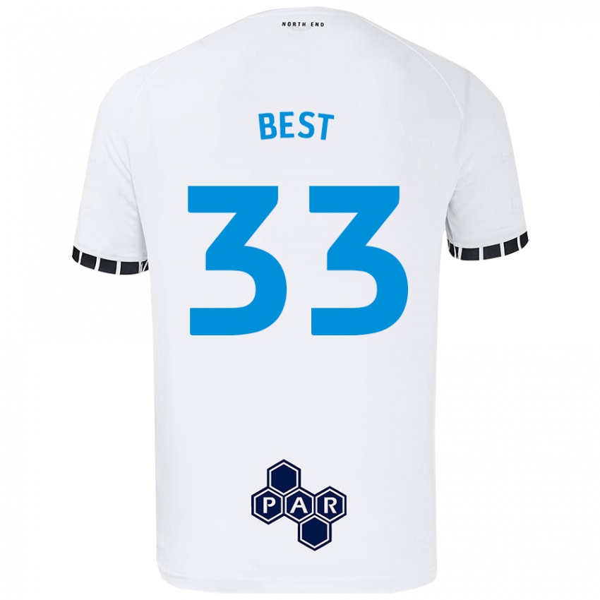 Dětské Kian Best #33 Bílý Domů Hráčské Dresy 2024/25 Dres