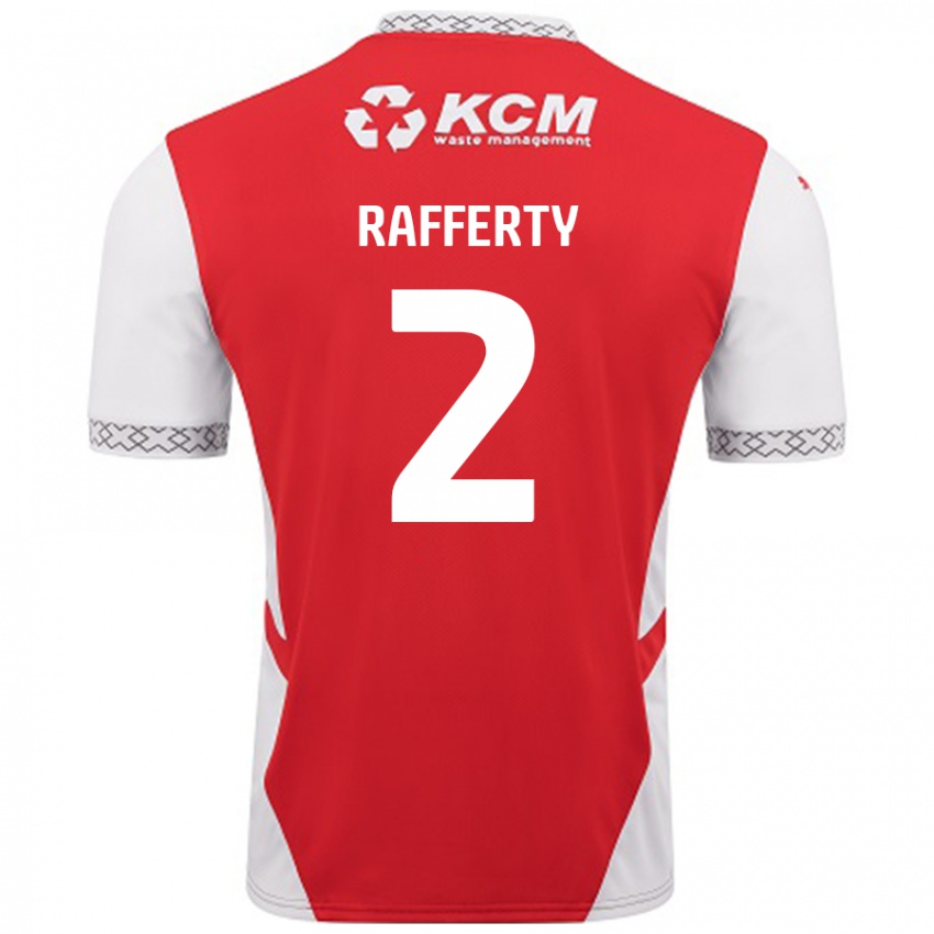 Dětské Joe Rafferty #2 Červená Bílá Domů Hráčské Dresy 2024/25 Dres