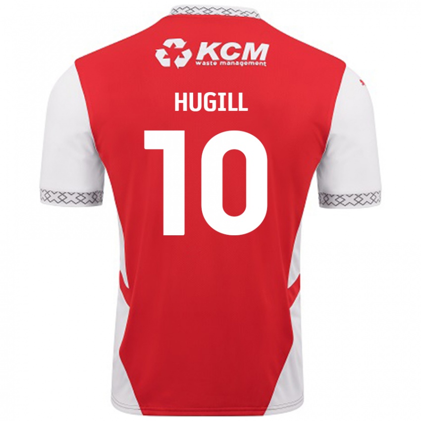 Dětské Jordan Hugill #10 Červená Bílá Domů Hráčské Dresy 2024/25 Dres