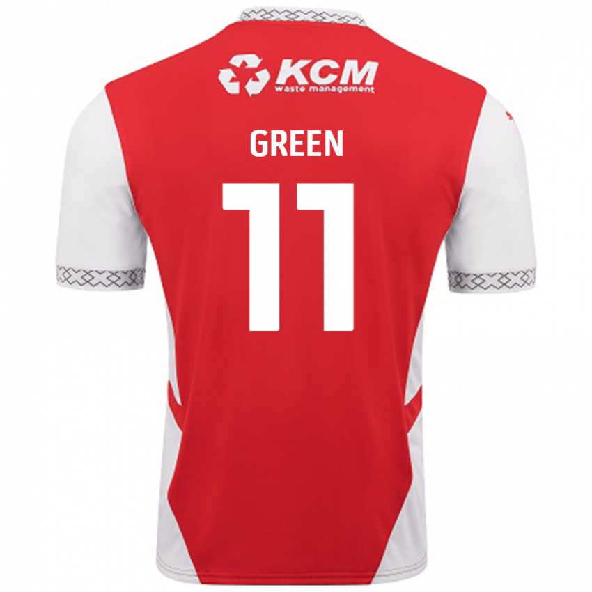 Dětské Andre Green #11 Červená Bílá Domů Hráčské Dresy 2024/25 Dres