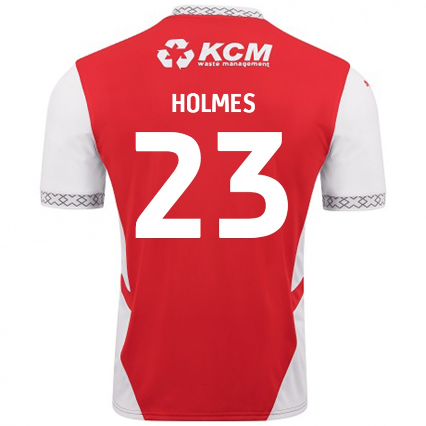 Dětské Jack Holmes #23 Červená Bílá Domů Hráčské Dresy 2024/25 Dres