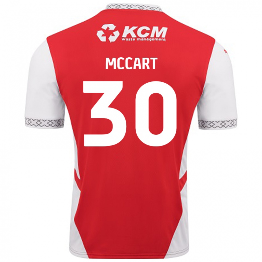 Dětské Jamie Mccart #30 Červená Bílá Domů Hráčské Dresy 2024/25 Dres