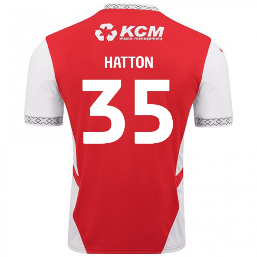 Dětské Ben Hatton #35 Červená Bílá Domů Hráčské Dresy 2024/25 Dres