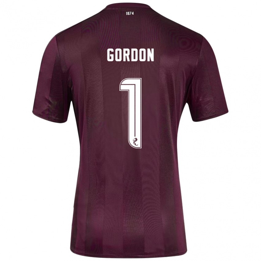 Dětské Craig Gordon #1 Burgundské Domů Hráčské Dresy 2024/25 Dres