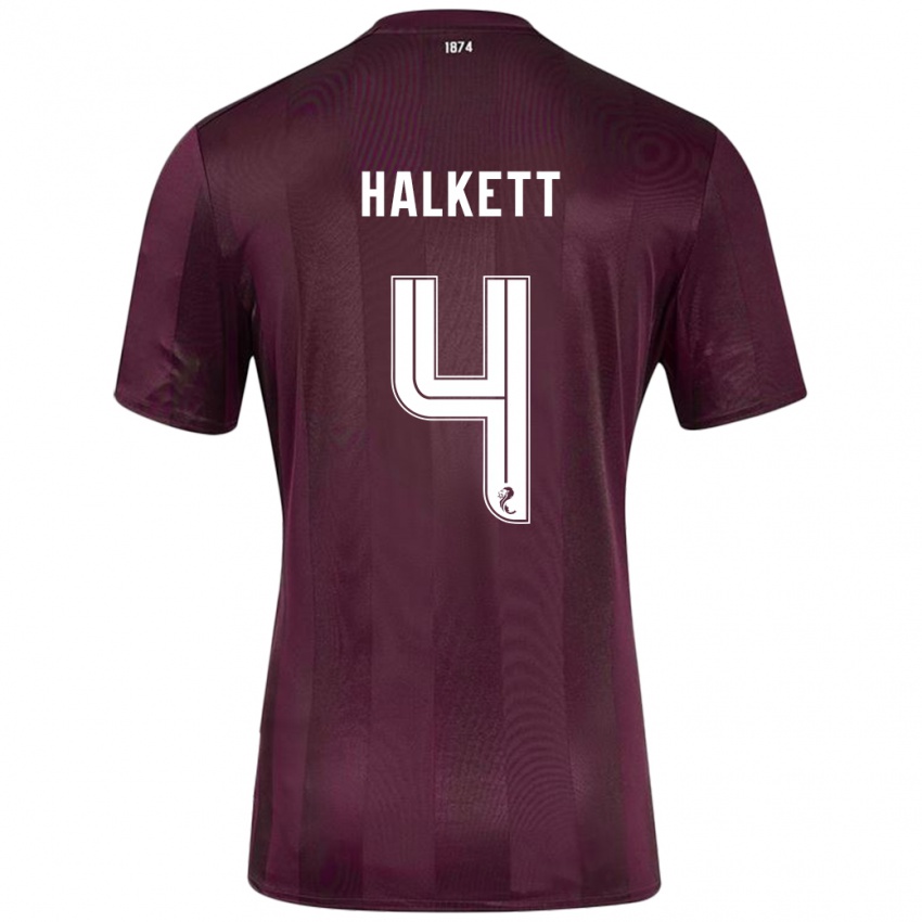 Dětské Craig Halkett #4 Burgundské Domů Hráčské Dresy 2024/25 Dres