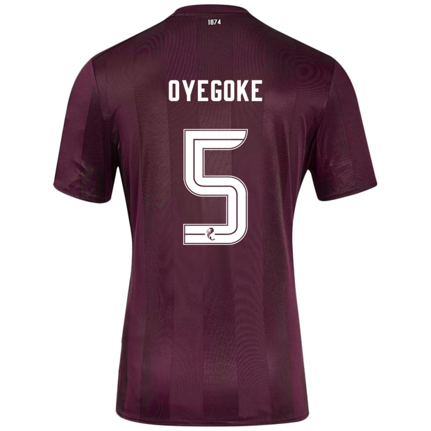 Dětské Daniel Oyegoke #5 Burgundské Domů Hráčské Dresy 2024/25 Dres