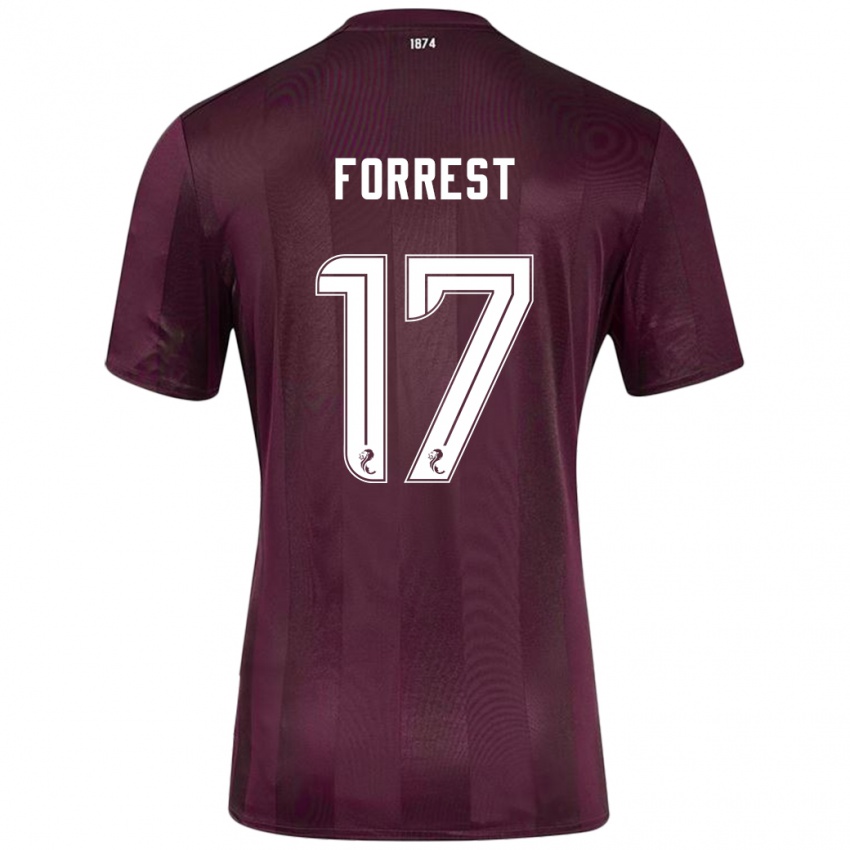 Dětské Alan Forrest #17 Burgundské Domů Hráčské Dresy 2024/25 Dres