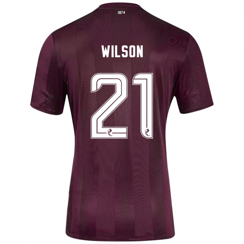 Dětské James Wilson #21 Burgundské Domů Hráčské Dresy 2024/25 Dres