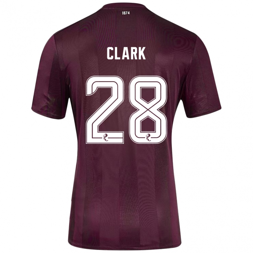 Dětské Zander Clark #28 Burgundské Domů Hráčské Dresy 2024/25 Dres