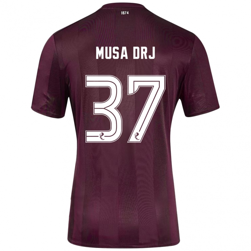 Dětské Musa Drammeh #37 Burgundské Domů Hráčské Dresy 2024/25 Dres