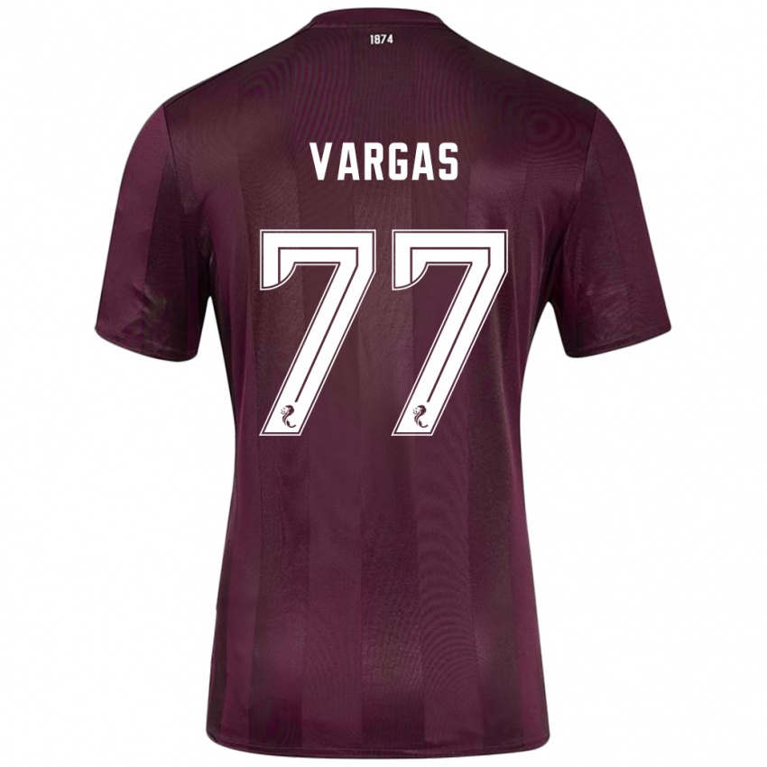 Dětské Kenneth Vargas #77 Burgundské Domů Hráčské Dresy 2024/25 Dres