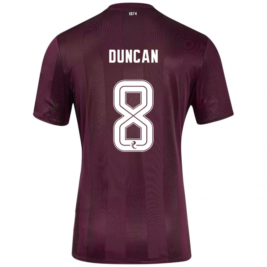 Dětské Ryan Duncan #8 Burgundské Domů Hráčské Dresy 2024/25 Dres