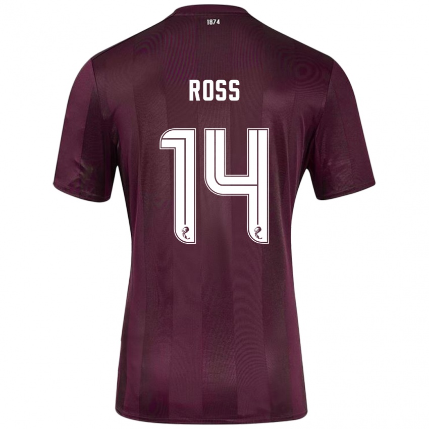 Dětské Mackenzie Ross #14 Burgundské Domů Hráčské Dresy 2024/25 Dres