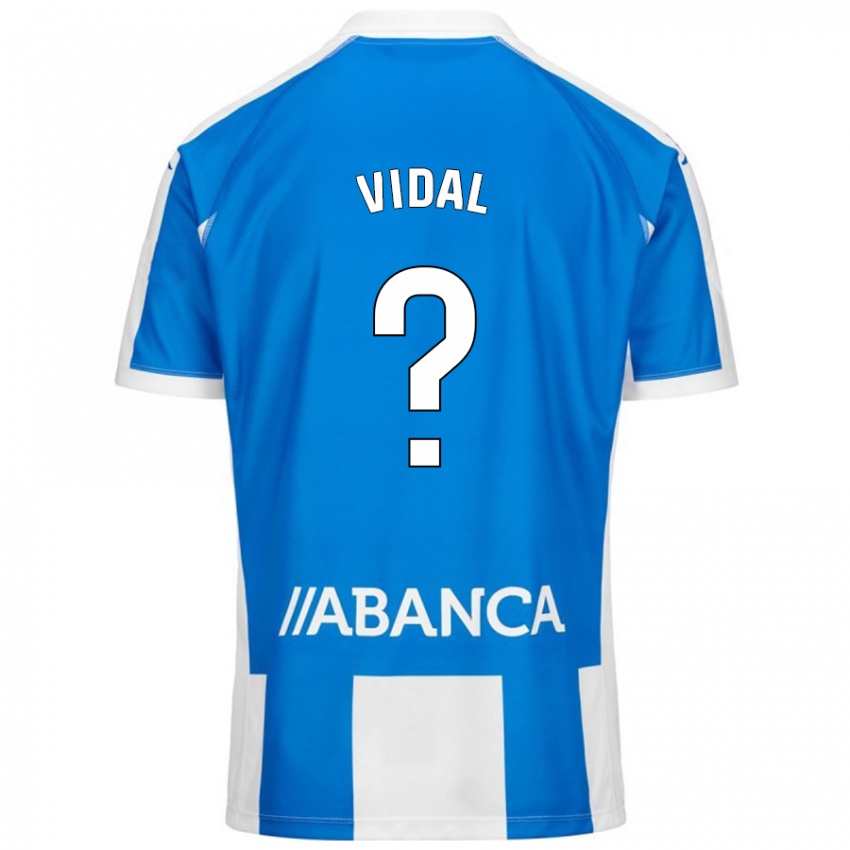 Dětské Iker Vidal #0 Modrá Bílá Domů Hráčské Dresy 2024/25 Dres