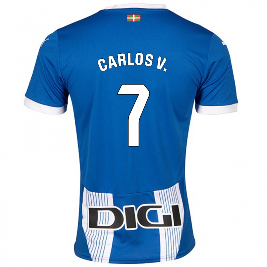 Dětské Carlos Vicente #7 Modrý Domů Hráčské Dresy 2024/25 Dres