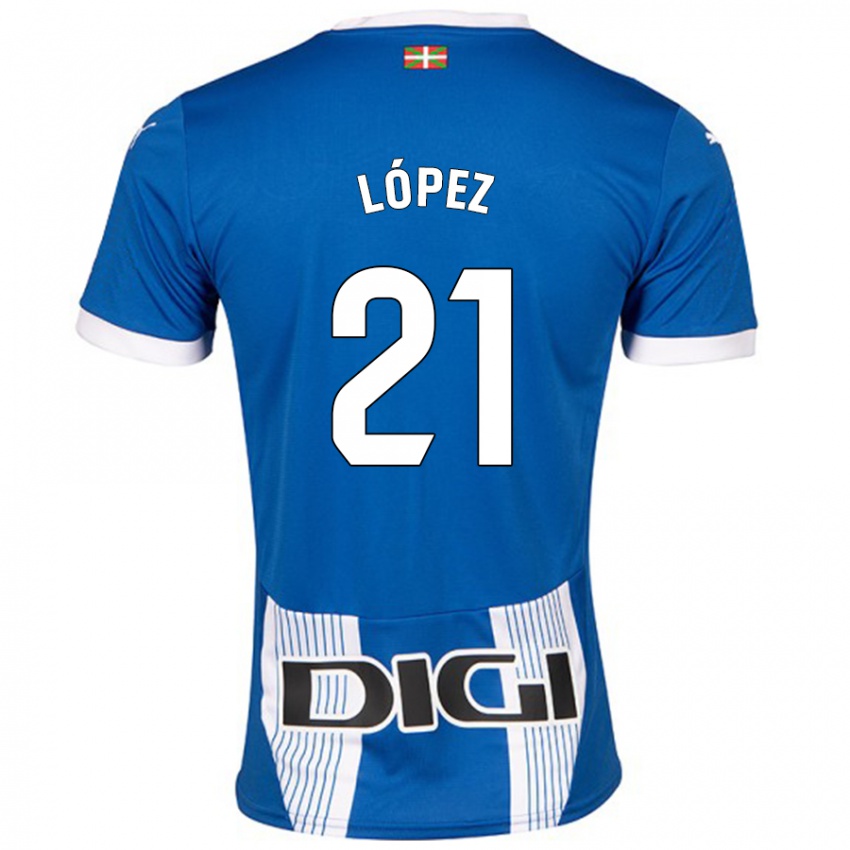 Dětské Juanma López #21 Modrý Domů Hráčské Dresy 2024/25 Dres