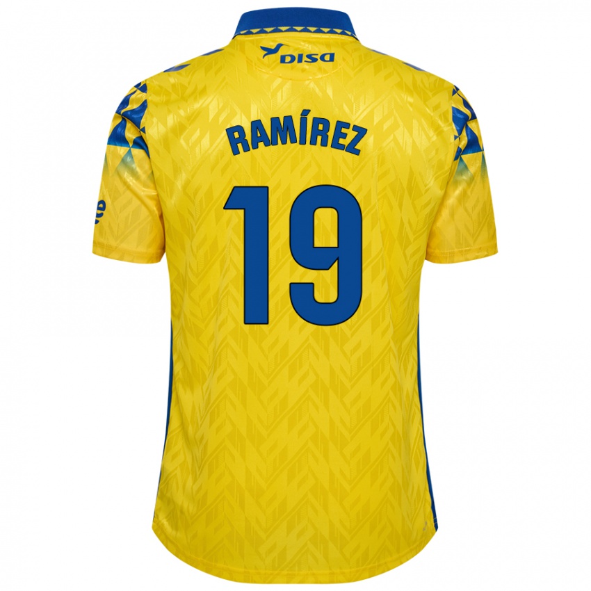 Dětské Sandro Ramírez #19 Žlutá Modrá Domů Hráčské Dresy 2024/25 Dres