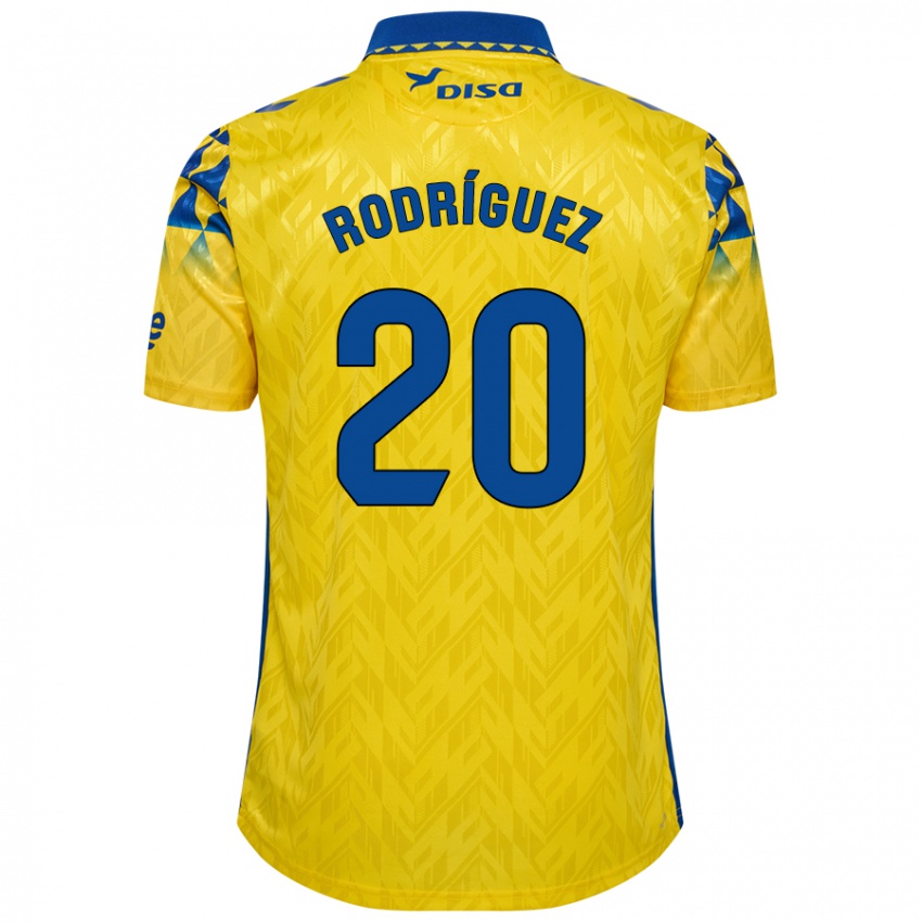 Dětské Kirian Rodríguez #20 Žlutá Modrá Domů Hráčské Dresy 2024/25 Dres