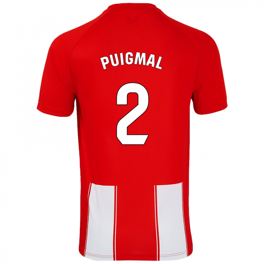 Dětské Arnau Puigmal #2 Červená Bílá Domů Hráčské Dresy 2024/25 Dres