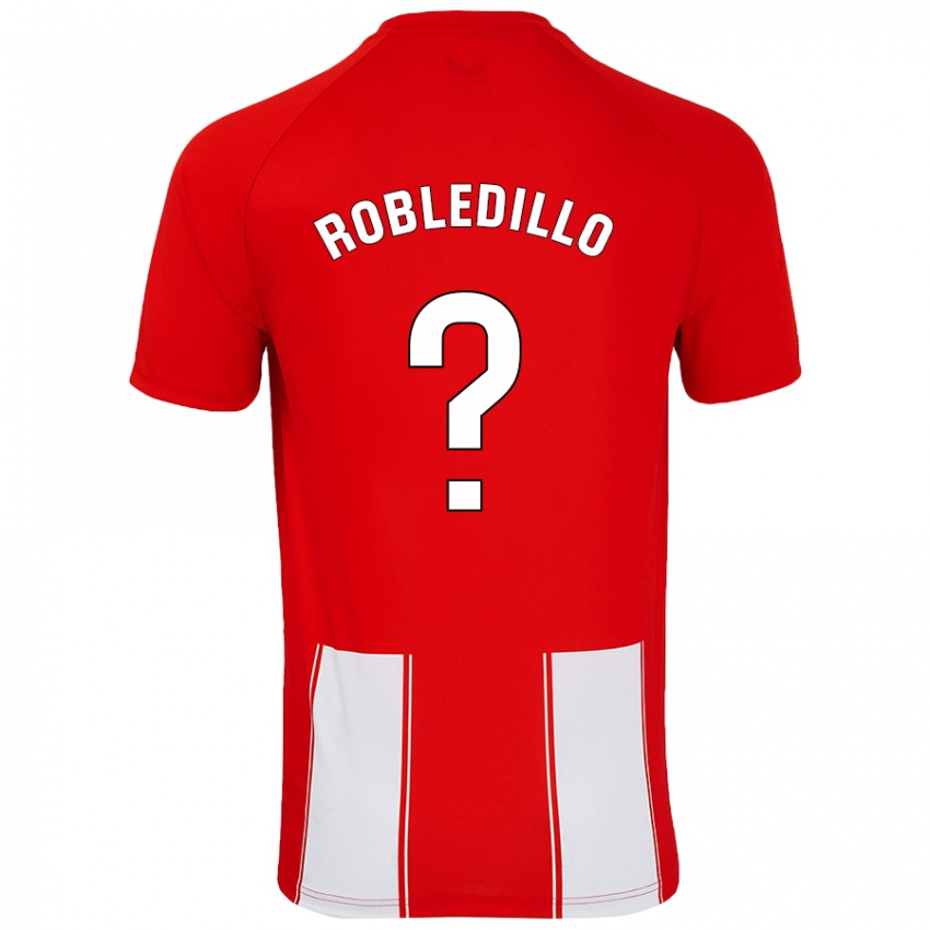 Dětské Pedro Robledillo #0 Červená Bílá Domů Hráčské Dresy 2024/25 Dres