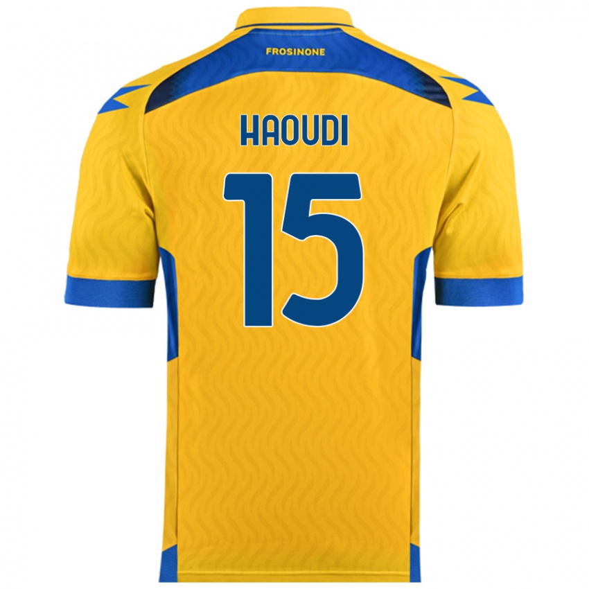 Dětské Hamza Haoudi #15 Žluť Domů Hráčské Dresy 2024/25 Dres