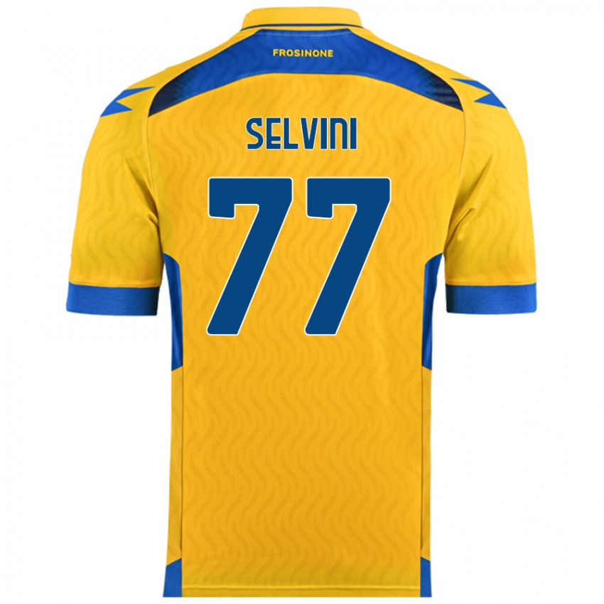 Dětské Alessandro Selvini #77 Žluť Domů Hráčské Dresy 2024/25 Dres