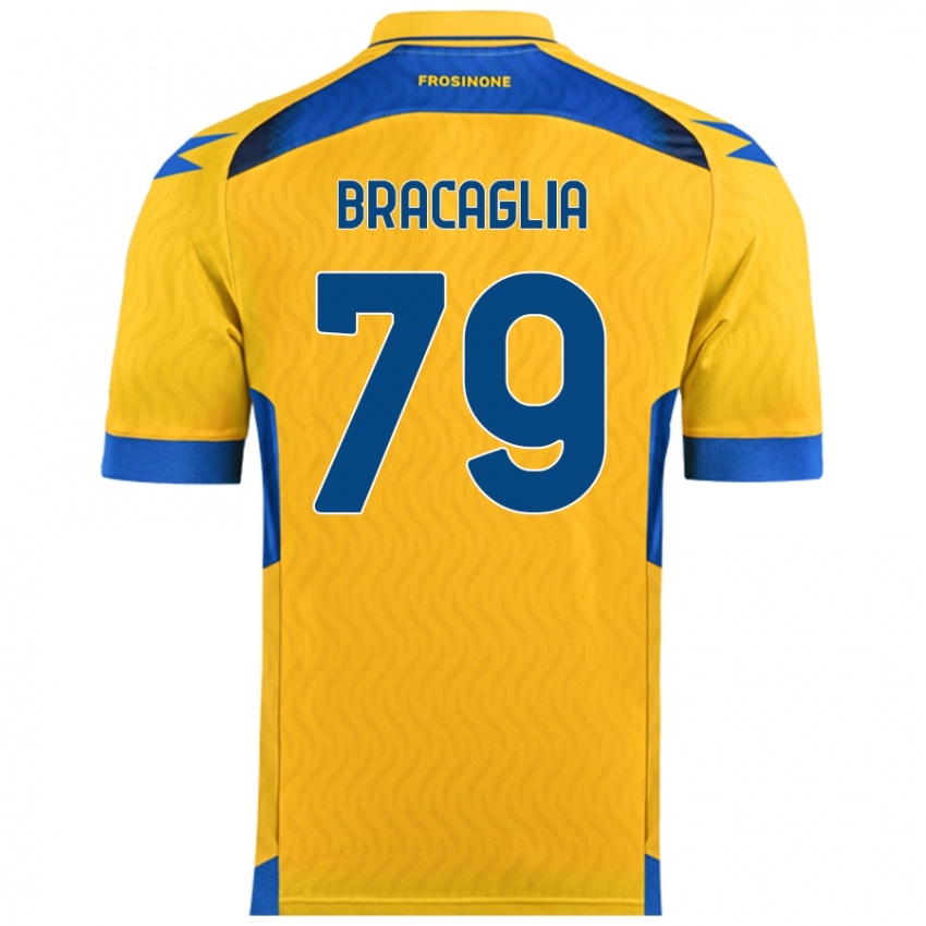 Dětské Gabriele Bracaglia #79 Žluť Domů Hráčské Dresy 2024/25 Dres