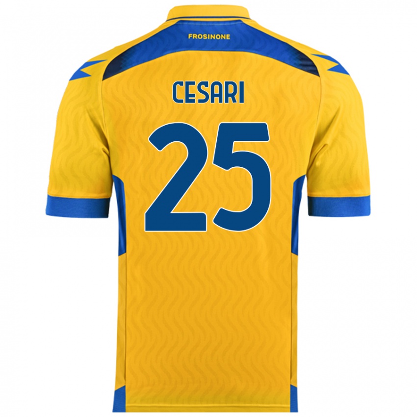 Dětské Nicolò Cesari #25 Žluť Domů Hráčské Dresy 2024/25 Dres