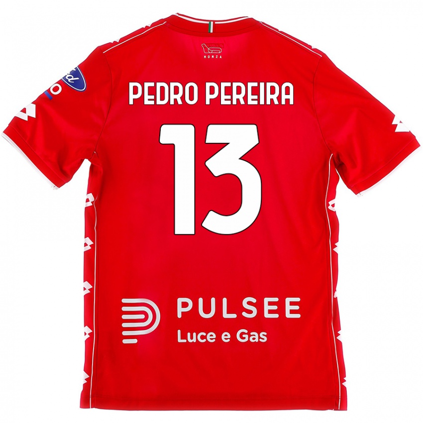 Dětské Pedro Pereira #13 Červená Bílá Domů Hráčské Dresy 2024/25 Dres