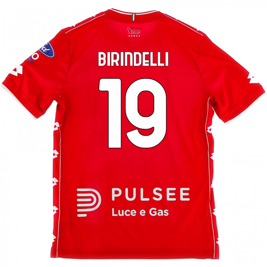 Dětské Samuele Birindelli #19 Červená Bílá Domů Hráčské Dresy 2024/25 Dres