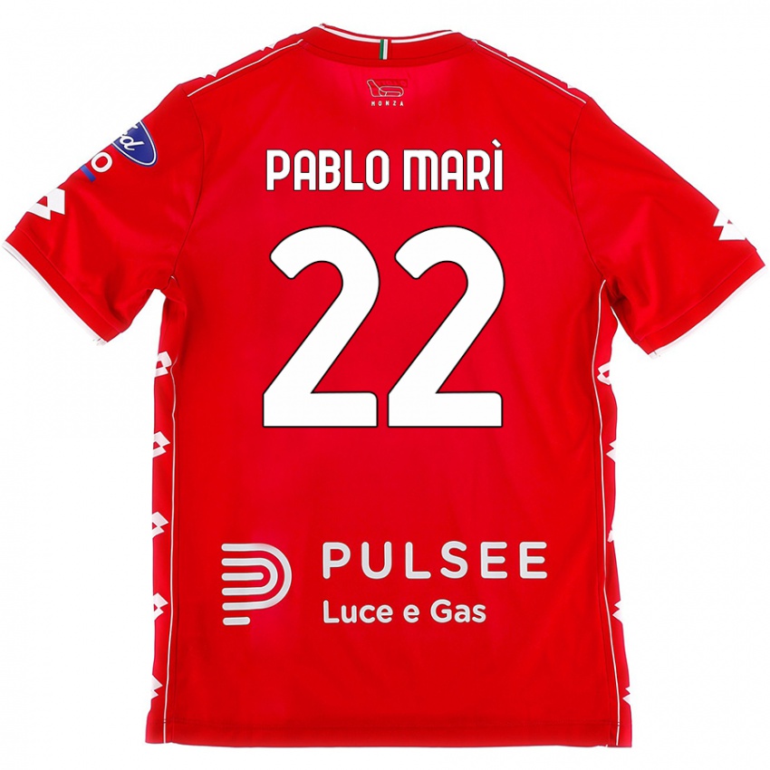 Dětské Pablo Marí #22 Červená Bílá Domů Hráčské Dresy 2024/25 Dres