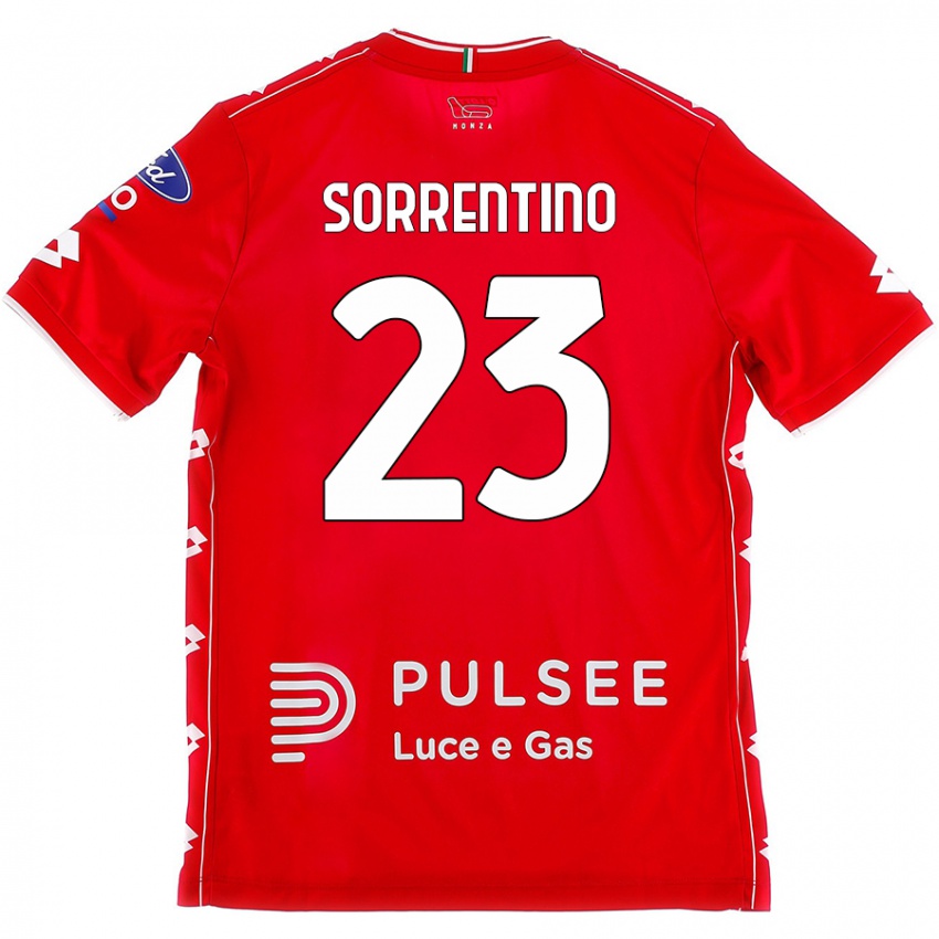 Dětské Alessandro Sorrentino #23 Červená Bílá Domů Hráčské Dresy 2024/25 Dres