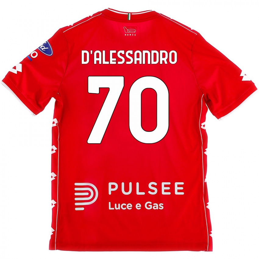 Dětské Marco D'alessandro #70 Červená Bílá Domů Hráčské Dresy 2024/25 Dres