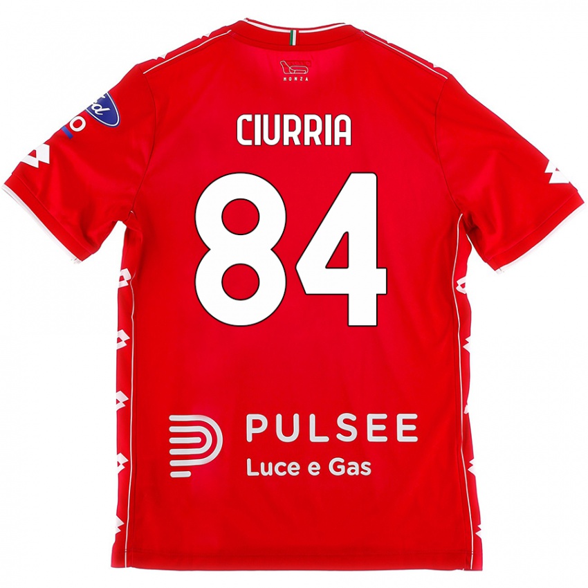 Dětské Patrick Ciurria #84 Červená Bílá Domů Hráčské Dresy 2024/25 Dres