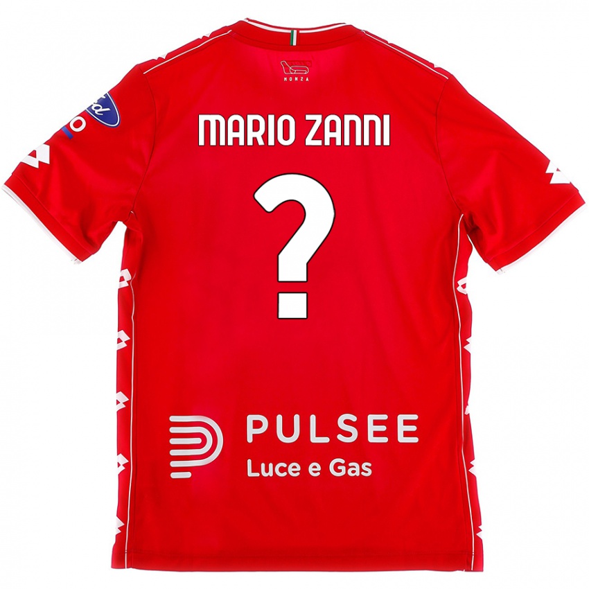 Dětské Mario Zanni #0 Červená Bílá Domů Hráčské Dresy 2024/25 Dres