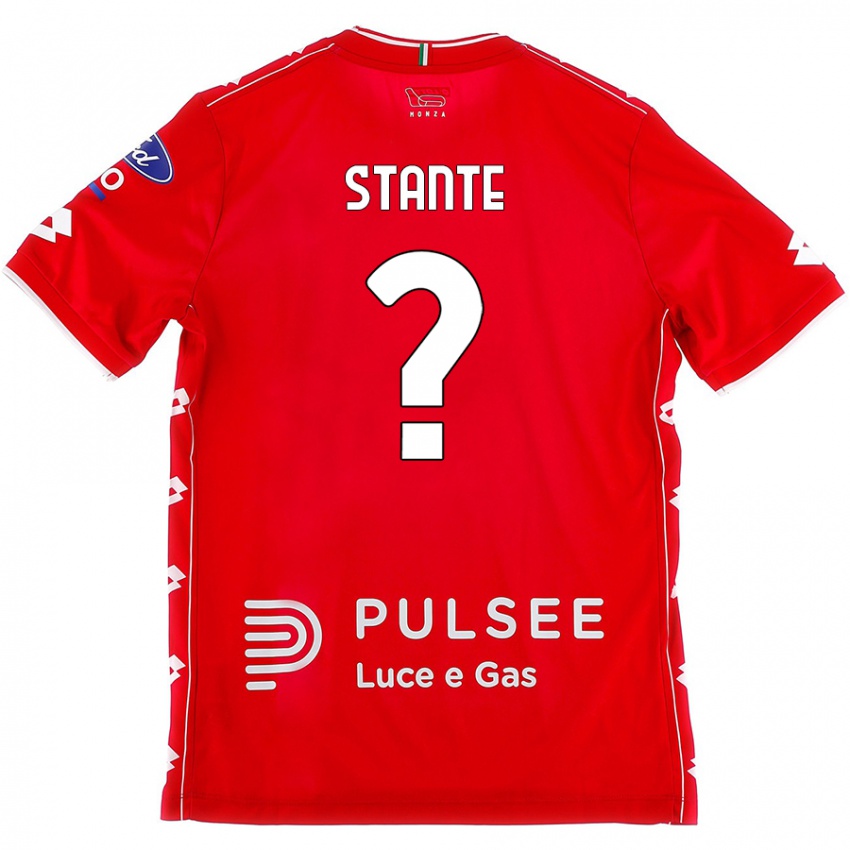 Dětské Edoardo Stante #0 Červená Bílá Domů Hráčské Dresy 2024/25 Dres