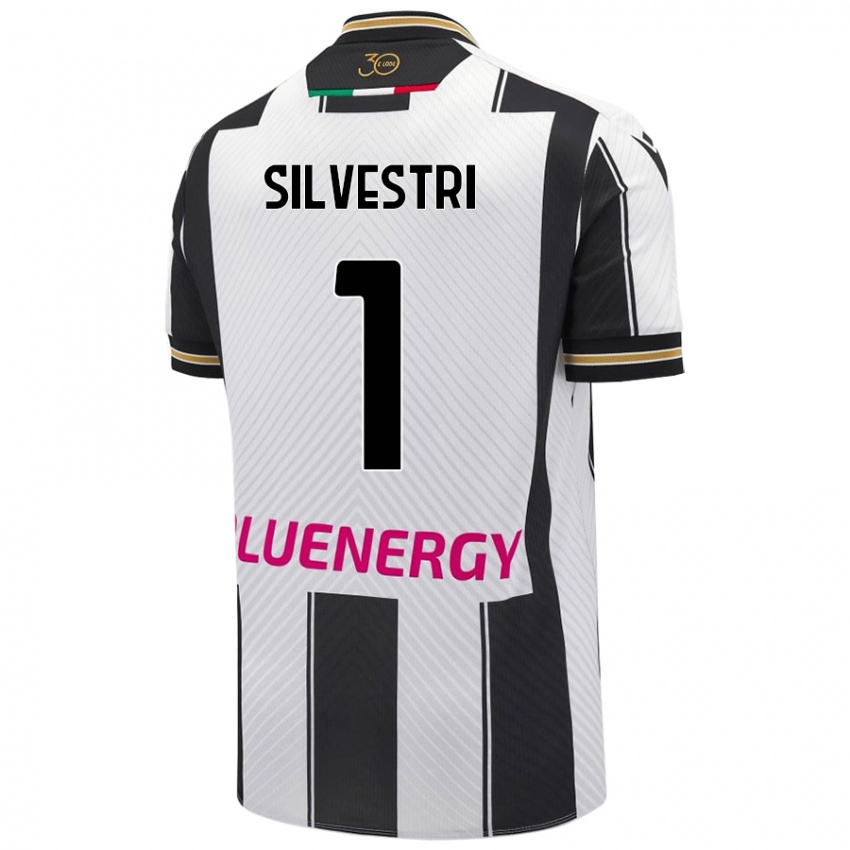 Dětské Marco Silvestri #1 Bílá Černá Domů Hráčské Dresy 2024/25 Dres