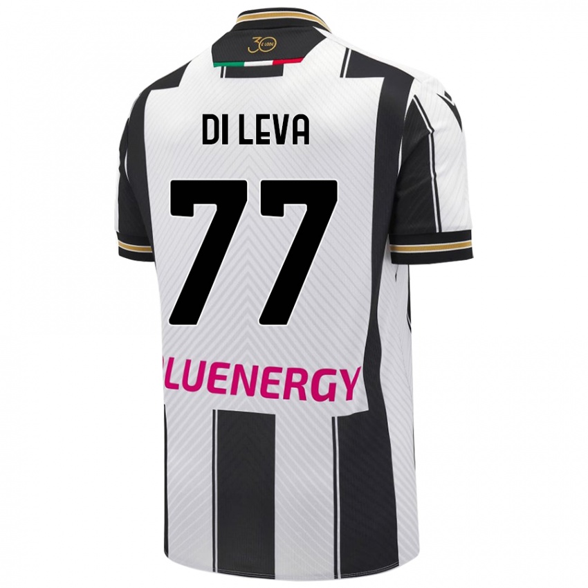 Dětské Vincenzo Di Leva #77 Bílá Černá Domů Hráčské Dresy 2024/25 Dres